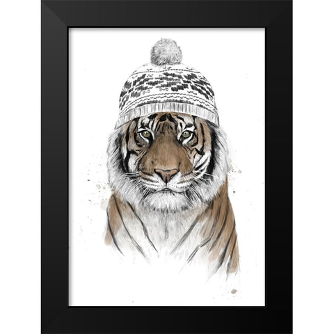 Siberian tiger Black Modern Wood Framed Art Print by Solti, Balazs