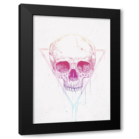 Skull in a triangle Black Modern Wood Framed Art Print by Solti, Balazs