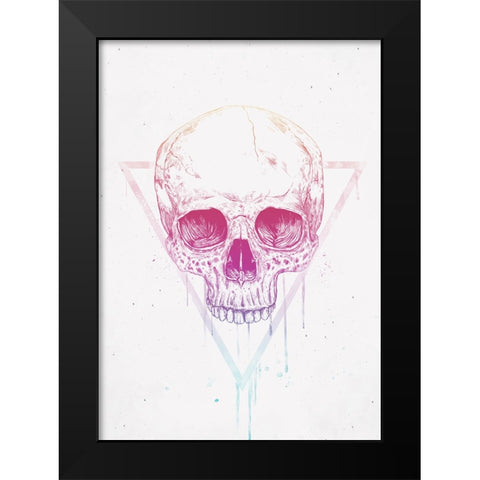 Skull in a triangle Black Modern Wood Framed Art Print by Solti, Balazs
