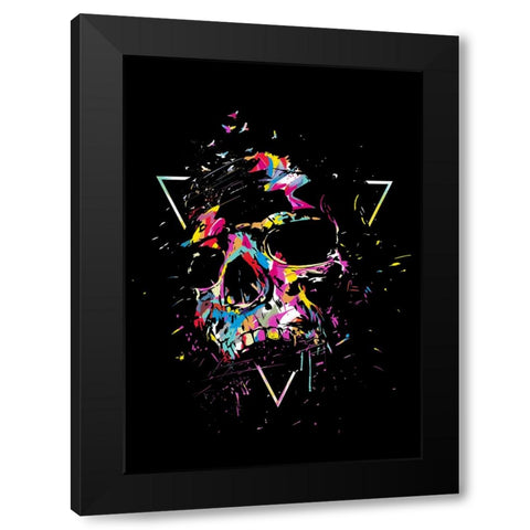 Skull X Black Modern Wood Framed Art Print with Double Matting by Solti, Balazs