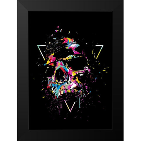 Skull X Black Modern Wood Framed Art Print by Solti, Balazs
