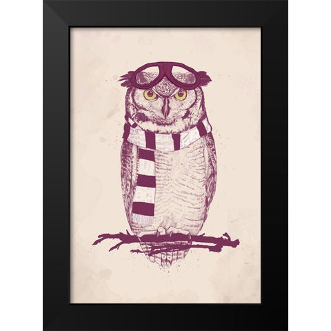 The aviator Black Modern Wood Framed Art Print by Solti, Balazs