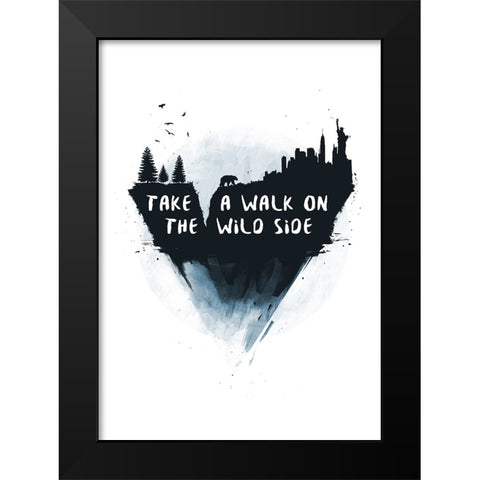 Walk on the wild side Black Modern Wood Framed Art Print by Solti, Balazs