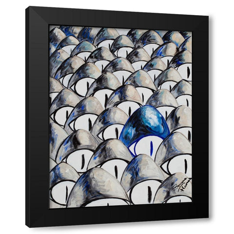 Solitude Black Modern Wood Framed Art Print by Florea, Simona