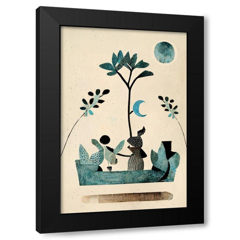 My Fantastic Journey Black Modern Wood Framed Art Print by Treechild