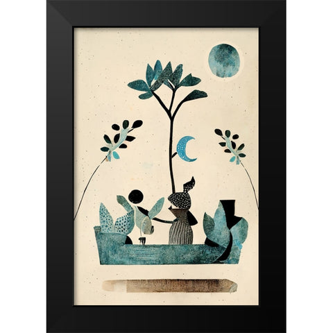 My Fantastic Journey Black Modern Wood Framed Art Print by Treechild