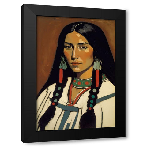 The Daughter Of Ashok Black Modern Wood Framed Art Print by Treechild