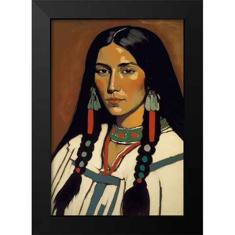 The Daughter Of Ashok Black Modern Wood Framed Art Print by Treechild