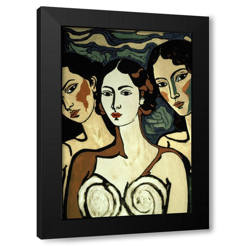The Soul Sisters Black Modern Wood Framed Art Print by Treechild