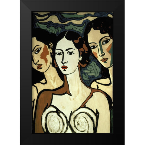 The Soul Sisters Black Modern Wood Framed Art Print by Treechild
