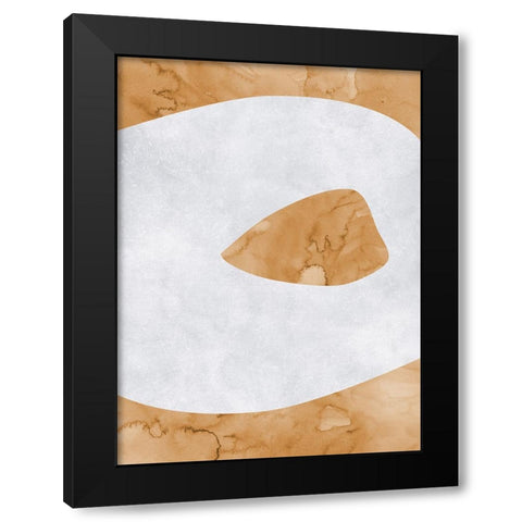 Abstract Lake Crater view Black Modern Wood Framed Art Print with Double Matting by Laiz Blursbyai, Rosana