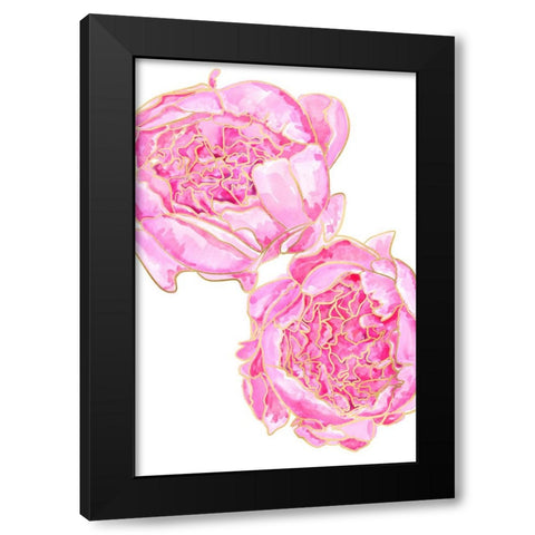 Sallys peonies Black Modern Wood Framed Art Print by Laiz Blursbyai, Rosana
