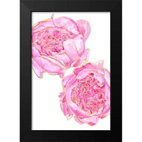Sallys peonies Black Modern Wood Framed Art Print by Laiz Blursbyai, Rosana