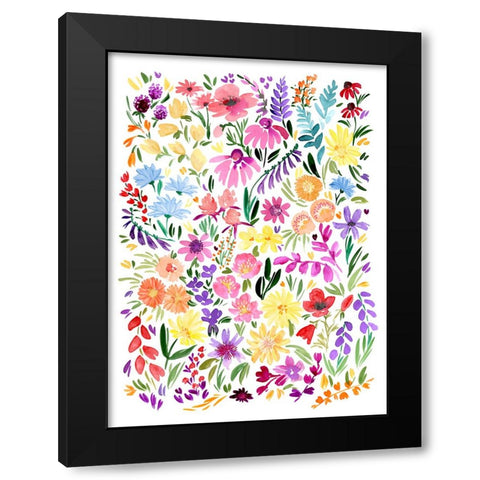 Wildflower meadow Black Modern Wood Framed Art Print with Double Matting by Laiz Blursbyai, Rosana