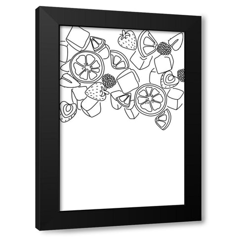 Sangria Black Modern Wood Framed Art Print with Double Matting by Laiz Blursbyai, Rosana