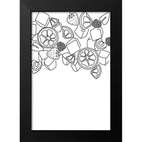 Sangria Black Modern Wood Framed Art Print by Laiz Blursbyai, Rosana