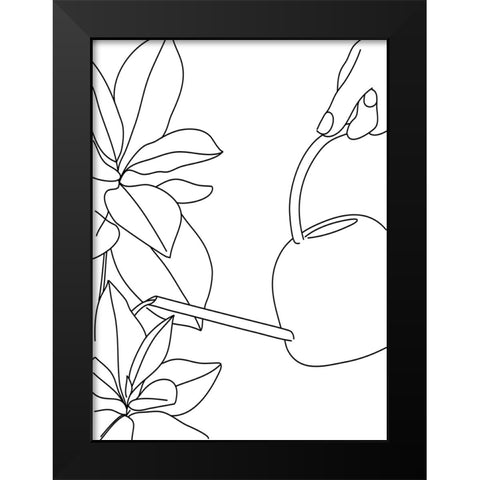 The watering can Black Modern Wood Framed Art Print by Laiz Blursbyai, Rosana