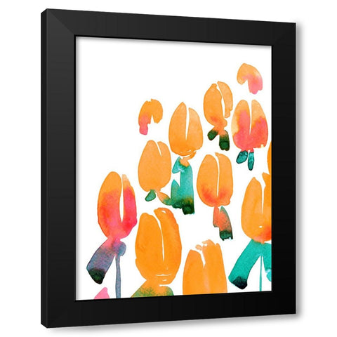 Alicia bouquet I Black Modern Wood Framed Art Print by Laiz Blursbyai, Rosana