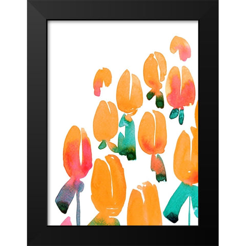 Alicia bouquet I Black Modern Wood Framed Art Print by Laiz Blursbyai, Rosana