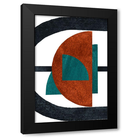 Geometric wall art Black Modern Wood Framed Art Print by Corbu, Iuliana
