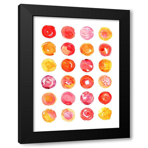 Almost circles Black Modern Wood Framed Art Print with Double Matting by Laiz Blursbyai, Rosana