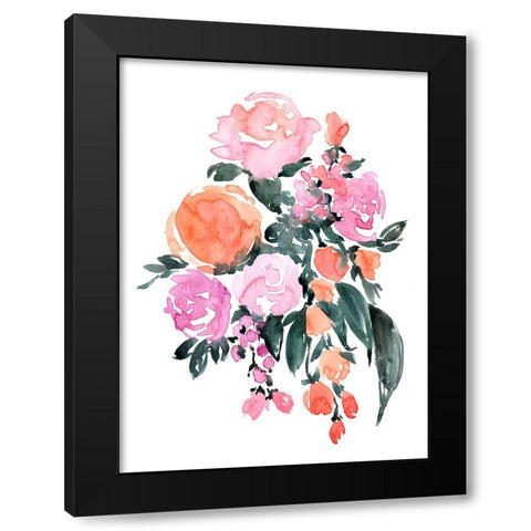 Heidi bouquet Black Modern Wood Framed Art Print by Laiz Blursbyai, Rosana