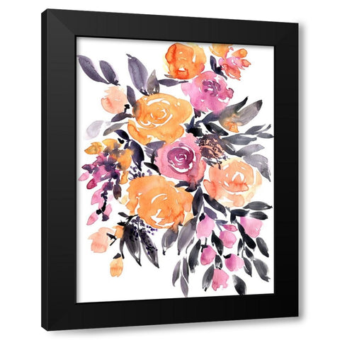 Paloma bouquet Black Modern Wood Framed Art Print by Laiz Blursbyai, Rosana