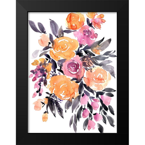 Paloma bouquet Black Modern Wood Framed Art Print by Laiz Blursbyai, Rosana