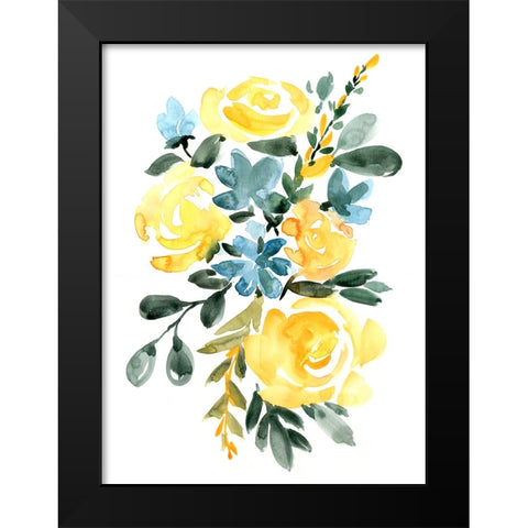 Cora bouquet Black Modern Wood Framed Art Print by Laiz Blursbyai, Rosana
