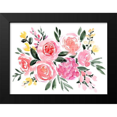 Janis bouquet Black Modern Wood Framed Art Print by Laiz Blursbyai, Rosana