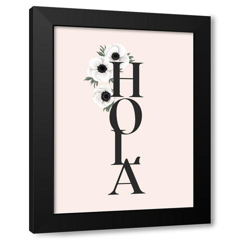 Anemone Hola III Black Modern Wood Framed Art Print with Double Matting by Laiz Blursbyai, Rosana