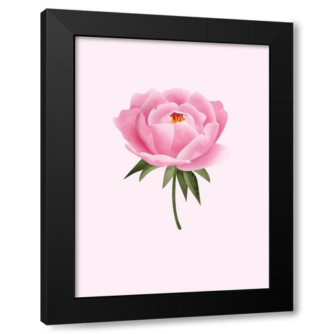 Peony statement Black Modern Wood Framed Art Print by Laiz Blursbyai, Rosana