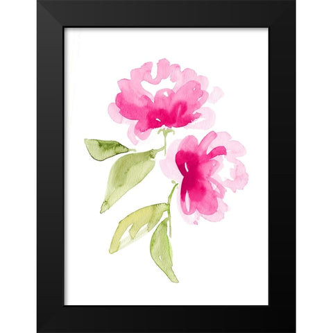 Kailey hot pink Black Modern Wood Framed Art Print by Blursbyai, Rosana Laiz