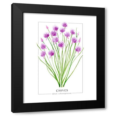 Chives II Black Modern Wood Framed Art Print by Laiz Blursbyai, Rosana