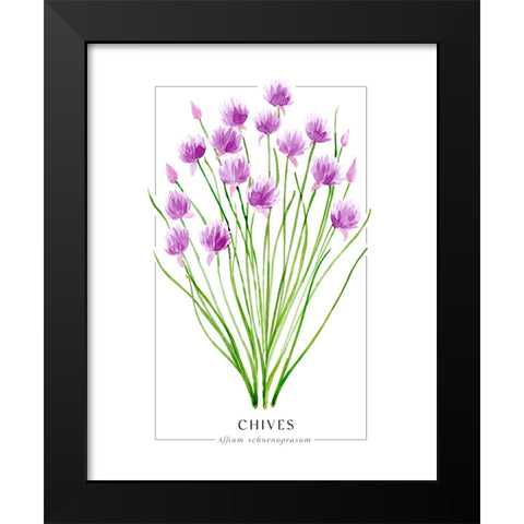Chives II Black Modern Wood Framed Art Print by Laiz Blursbyai, Rosana