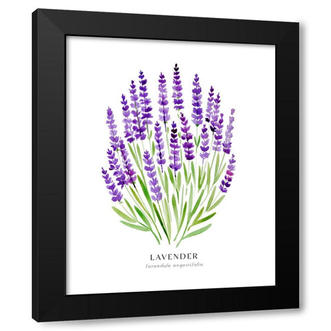 Lavender I Black Modern Wood Framed Art Print by Laiz Blursbyai, Rosana