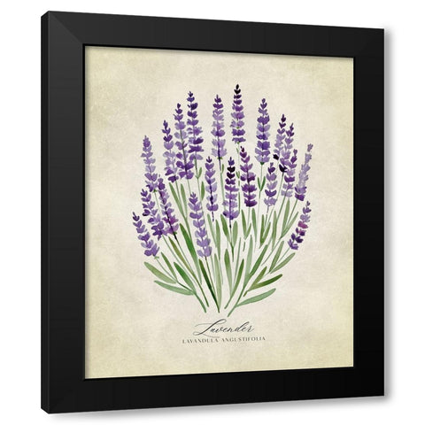Lavender vintage Black Modern Wood Framed Art Print by Laiz Blursbyai, Rosana