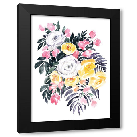 Harriet bouquet Black Modern Wood Framed Art Print by Laiz Blursbyai, Rosana