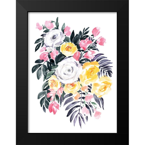 Harriet bouquet Black Modern Wood Framed Art Print by Laiz Blursbyai, Rosana