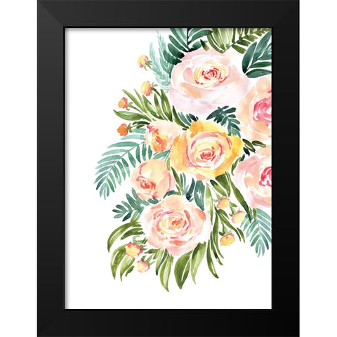 Abigail bouquet Black Modern Wood Framed Art Print by Laiz Blursbyai, Rosana