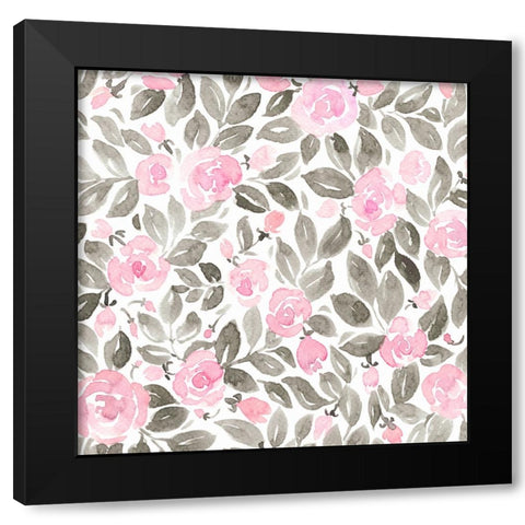 Miriam flowers in pink Black Modern Wood Framed Art Print with Double Matting by Laiz Blursbyai, Rosana