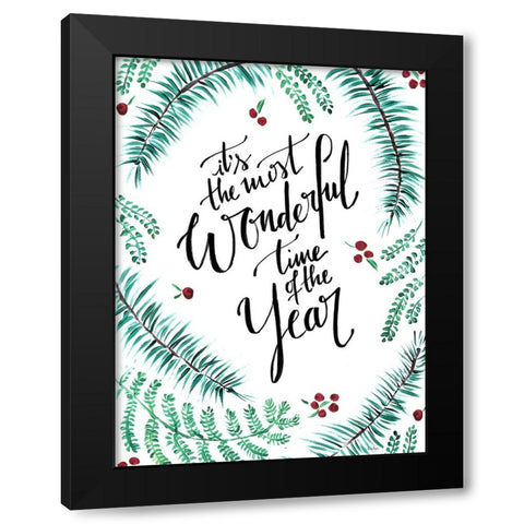 Most wonderful time of the year Black Modern Wood Framed Art Print by Laiz Blursbyai, Rosana
