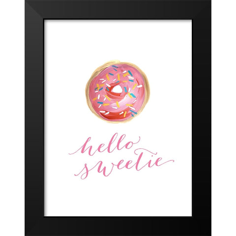 Hello sweetie Black Modern Wood Framed Art Print by Laiz Blursbyai, Rosana