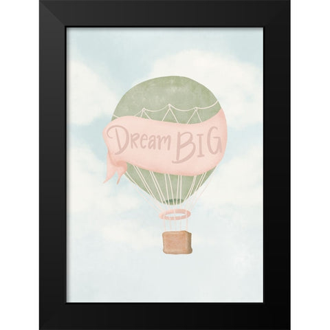 Dream Big Pink Black Modern Wood Framed Art Print by Eleonora, Aminah