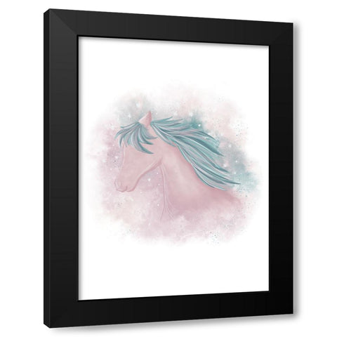 Dreamy Horse Black Modern Wood Framed Art Print with Double Matting by Eleonora, Aminah