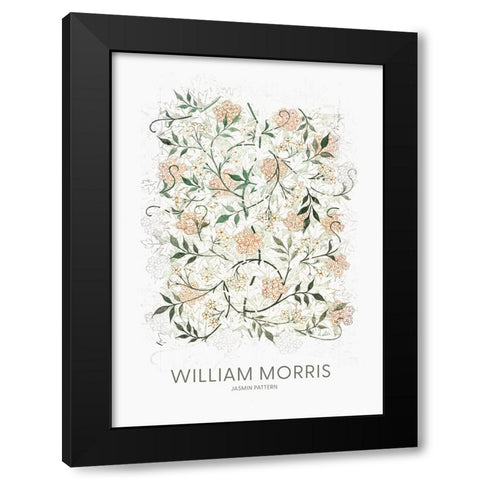 Jasmine Black Modern Wood Framed Art Print with Double Matting by Pictufy