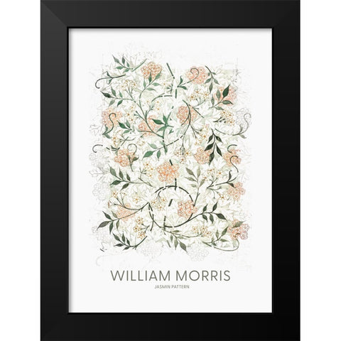 Jasmine Black Modern Wood Framed Art Print by Pictufy