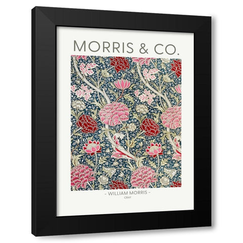 Cray Black Modern Wood Framed Art Print by Pictufy