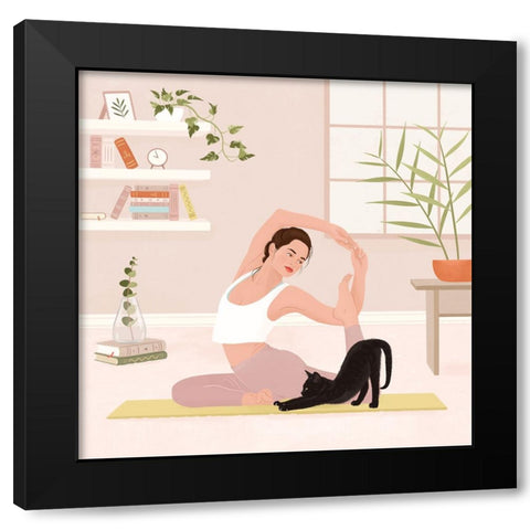 Stretch Black Modern Wood Framed Art Print by Holikova, Petra