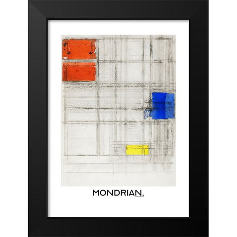Study for a Composition Black Modern Wood Framed Art Print by Pictufy